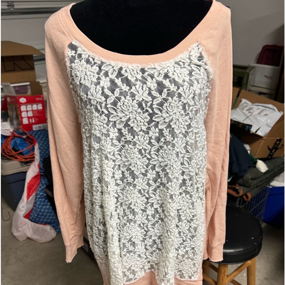 Torrid lace sweatshirt
